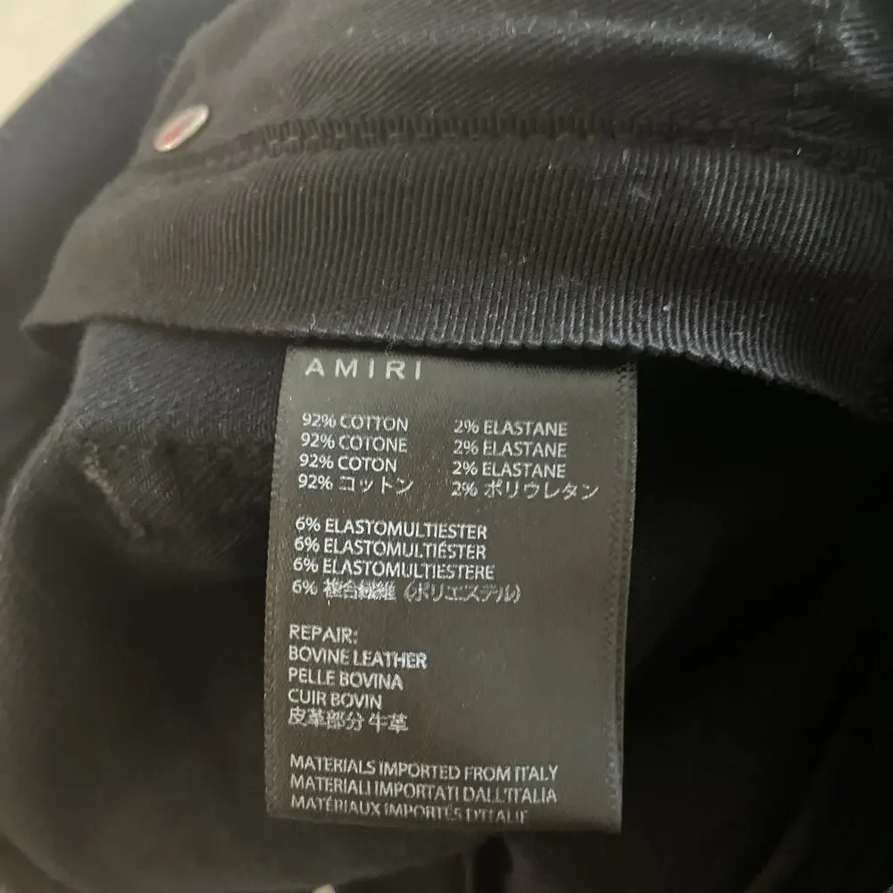 Black Amiri MX1 Ultra Suede Jeans Size 34